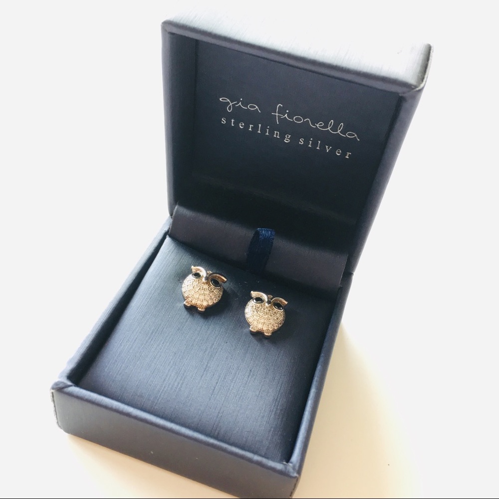 New! Gia Fiorella Owl Stud Earrings